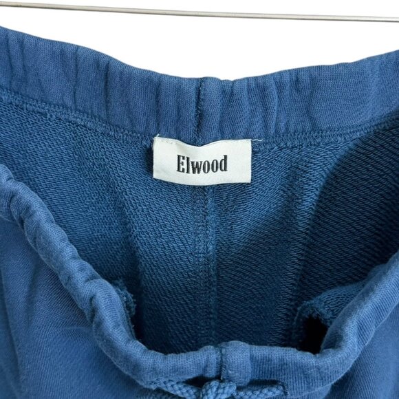 Elwood Mens Organic Cotton Core Sweatpants Vintage Midnight Blue M Drawstring - Picture 3 of 5